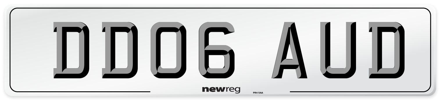 DD06 AUD Number Plate from New Reg
